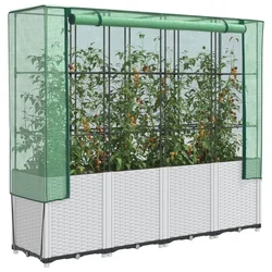 Povišena gredica s pokrovom za staklenik 160 x 40 x 153 cm