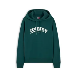 Tommy Jeans Majica ESS smaragd / bela