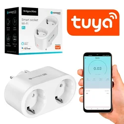 Krüger&Matz Pametna dvojna WiFi vtičnica Kruger&Matz Connect P5 Tuya PROGRAMER