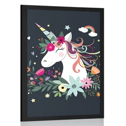 Plakat prikupen samorog - 60x90 white
