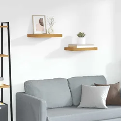 Polica na zidu 2 pcs Smeđa 40 x 23,5 x 4 cm Konstruirano drvo