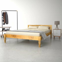 vidaXL posteljni okvir iz trdnega mangovega lesa 180 cm