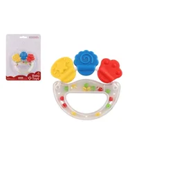 Teddies Plastična/silikonska ropotuljica/žrelo 10 cm na kartici 0m+