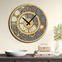 Opviq MDF Zidni sat 50cm Šareni