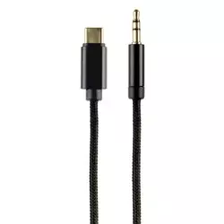 Gembird CCA-CM3.5M-1.5M USB-C kabal na stereo 3.5 mm AUX, 1.5 m, Crni