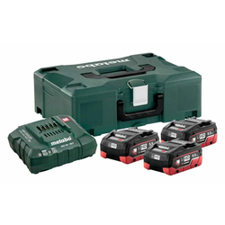 Metabo 3 x 5,5Ah LIHD BATTERY KIT + ASC 30-36 V CHARGER + METALOC CASE