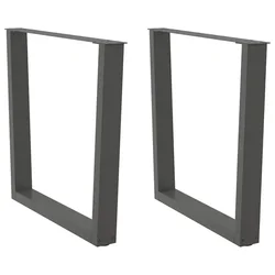 Noge za blagovaonski stol V-oblika 2 kom antracit 80 x (72-73,3) cm čelik