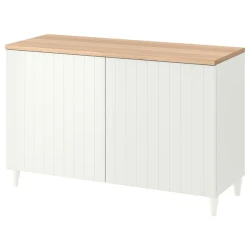 BESTA Kombin. odlaganje s vratima, bela/Sutterviken/Kabbarp bela, 120x42x76 cm