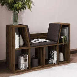HANAH HOME Polica za knjige Livora Rustic Walnut