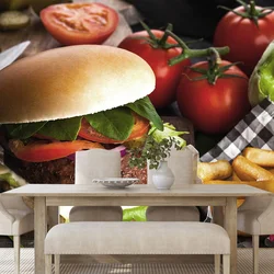 Samolepilna fototapeta ameriški hamburger - 441x297