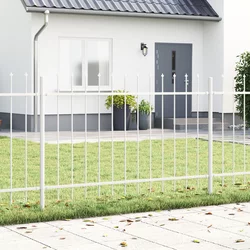 Vrtna Ograda 5 pcs Bijelo 8,5 x 1 m Čelik s prahom