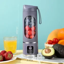 Prenosivi mini blender 450 ml za smutije, sokove i šejkove Ljubičasta