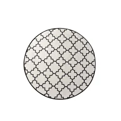Conceptum Hypnose Tepih Kupa, O100 cm, Crno-beli