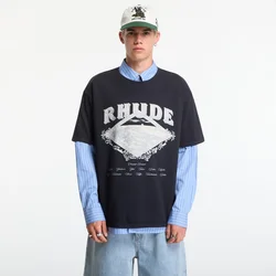 Majice Rhude Dakar Convoy Tee Vintage Black/ Silver XL