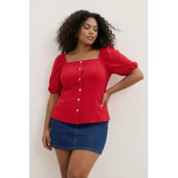 Trendyol Curve Ženska bluza Tbbss25Af00065, Crvena