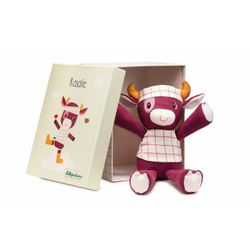 LILLIPUTIENS Plišana mazilica kravica Rozalija, Bordo