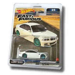 shumee Hot Wheels Premium BMW M3 E46 + ZAŠČITNIK - HITRIČNI IN DRZNI 1:64