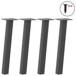 Noge za klub stolić 4 kom antracit 42 cm čelik