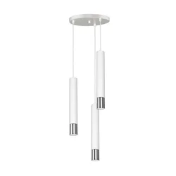 Luster na sajli NEST 3xGU10/8W/230V bela/sjajni hrom