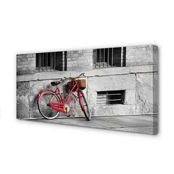 tulup.si Slika na platnu Rdeče kolo s košaro 140x70 cm
