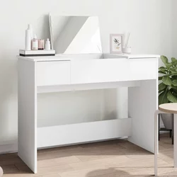 Toaletni stolić s ogledalom bijeli 100x45x76 cm