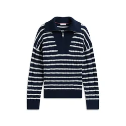 TOMMY HILFIGER Pulover mornarska/bela
