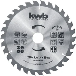 KWB rezni disk za cirkular 210x30 30Z, KRAFTIXX, HM, drvo/gipsakarton ( KWB 49587859 )