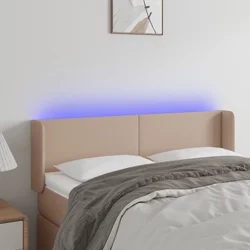 LED uzglavlje boja cappuccina 147x16x78/88 cm od umjetne kože
