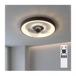 Brilagi - LED prigušiva stropni ventilator LED/34W/230V prečnik 46 cm braon + daljinski upravljač