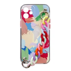 Silikonska futrola s lancem za Apple iPhone X/iPhone XS - Višebojna 4 KP14576