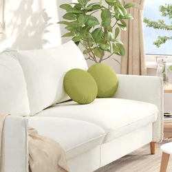 Jastučići za sjedenje 2 pcs Svijetlo zelena O30 x 13 cm tkanina