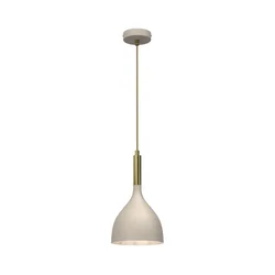 Luster na sajli NOAK 1xE27/15W/230V bež/zlatna