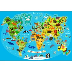 BlueBird - Puzzle World Travel Map 300 - 300 kosov