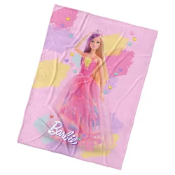 Carbotex Barbie Rainbow World otroška odeja, 130 x170 cm