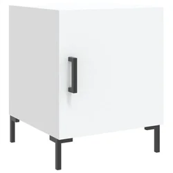 Vidaxl Nočna omarica bela 40x40x50 cm inženirski les