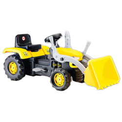 Dolu pedal traktor sa korpom, žuti