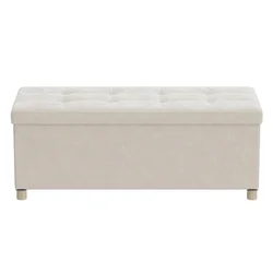 Songmics Shranjevalna klop 38x110x40 cm Bež