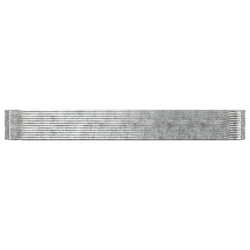 Povišena vrtna gredica od čelika 554x100x68 cm srebrna