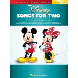DISNEY SONGS FOR TWO EASY DUETS VIOLINS