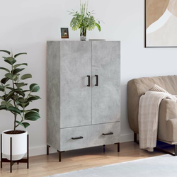 Visoka komoda boja betona 69,5 x 31 x 115 cm konstruirano drvo