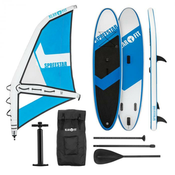 Klarfit Spreestar WM, daska za veslanje na napuhavanje, SUP-Board-Set, 300x10x71, plavo-bijela boja