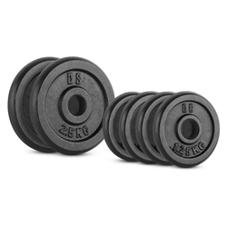 CAPITAL SPORTS IPB 10 KG SET, KOMPLET KOLUTNIH UTEŽI, 4 x 1,25 KG + 2 x 2,50 KG, 30 MM (PL-IPB-SET2)