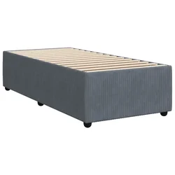 Vidaxl Posteljni okvir brez vzmetnice temno siv 90x190 cm žamet