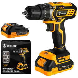 Deko Tools Cordless Impact  Drill DKCD16ID01-H5S2 16V