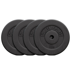 GORILLA SPORTS Set tegova obloženih plastikom (30 kg)