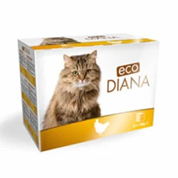 NORMAN&DISE Vlažna hrana za mačke Eco Diana, Komadići govedine, 100g, 12 komada