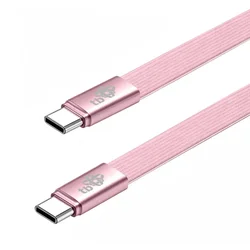 TB Kabel USB-C v USB-C 1m, ploščati, puder roza