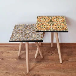 Hanah Home Set klub stočića 2Shp410, 2 komada, Šareni