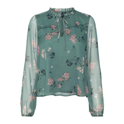 VERO MODA Bluza VMMilla žad/roza/črna/bela