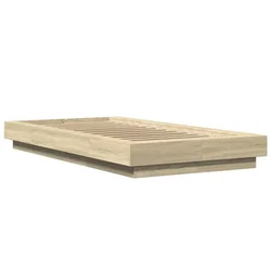 Vidaxl Posteljni okvir sonoma hrast 90x200 cm inženirski les